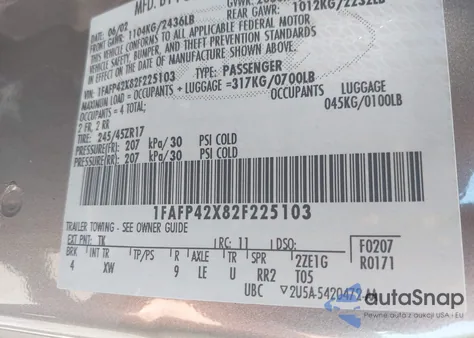 2002 Ford Mustang Gt из США, поврежденный, VIN 1FAFP42X82F225103